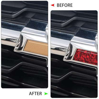 QianBao Compatible with 11.8" x 4" Chevy Bowtie Emblem Vinyl Wrap Kit - color: Forged Carbon Fiber Red 3