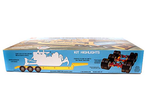 AMT Lowboy Trailer & Bulldozer Combo 1:25 Scale Model Kit (AMT1218),Black