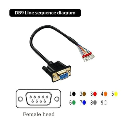 5Ft 1.5m 26AWG DB9 Female RS232 9 Pin Serial Extension Cable - style: Female
