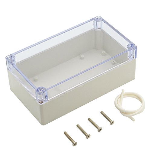 LeMotech ABS Plastic Junction Box Dustproof Waterproof IP65 Electrical Enclosure Box Universal Project Enclosure Grey with PC Transparent Clear Cover6.2 x 3.5 x 2.3 inch(158 x90 x60 mm) - size: 6.2"x3.5"x2.3"