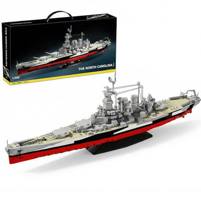 USS North Carolina - Battleship Building Blocks,2662 PCS for Adults 14+ - style: USS North Carolina