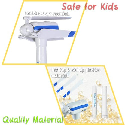 Windmill Model - Large-Sized Wind-Up Wind Turbine Science Teaching Tool for Children - STEM Toy