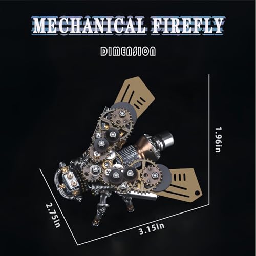 Adult 3D Metal Puzzle, Punk Insect Model Set, 3D Metal Puzzle Mechanical Insect Building Blocks, Fun DIY Assembly, high-end Men's Gifts. - color: Mechanical Firefly