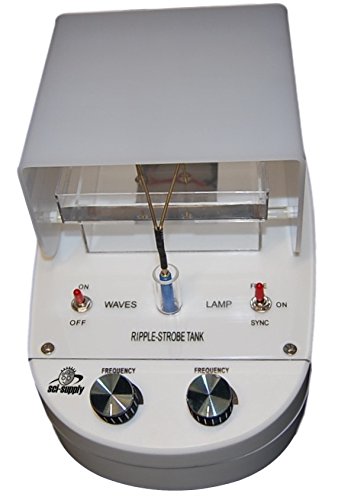 Sci-Supply Compact Ripple Tank for Wave Interference Experiments – Physics Water Wave Demonstration Tank with Light Source, Wave Bar & Accessories