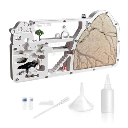 ELNMLHT Ant Farm Castle, Ant Farms with Yellow Sand and Tool Kit, Ant Colony Observation Kit, Ant Viewing Habitat Science Kit, Educational & Learning Science Kit for Kids, Adults, Student - color: Ant Farm D