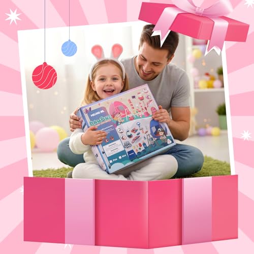 Meland Camping Play Set for Kids 3-6, Pretend Adventure Toy Gift - color: Pink