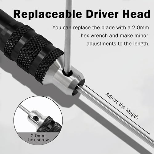 Hex Driver Set 7PCS 0.9 1.27 1.3 1.5 2.0 2.5 3.0mm RC Tool Kit - color: 7pcs Screwdrivers(black)