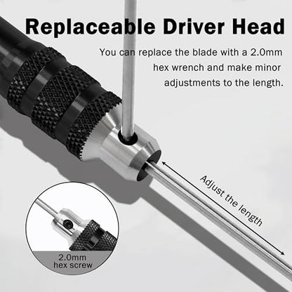 Hex Driver Set 7PCS 0.9 1.27 1.3 1.5 2.0 2.5 3.0mm RC Tool Kit - color: 7pcs Screwdrivers(black)