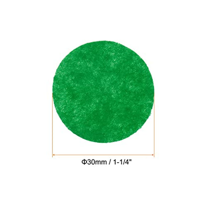 HARFINGTON 100pcs Round Felt Circles, 30mm 1-1/4" Pre Cut Felt Craft Pads Non-Woven Mini Felt Fabric Circles for DIY Sewing Handcraft Cut Projects Craft Finishing, Green - color: Green, size: 30mm