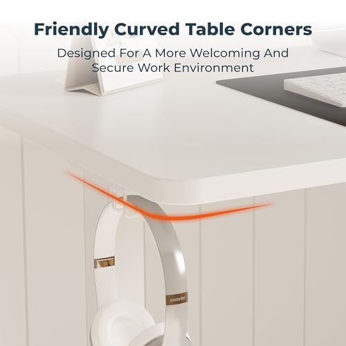 55''x 24'' Standing Desk Electric Adjustable for Home Office - color: White, size: 5524