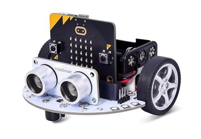 microbit Car Kit Compatible with BBC Micro:bit v2 and v1,STEM Educational Engineering Science Kits for Graphical MakeCode and Python（Without Micro:bit and AAA Battery）