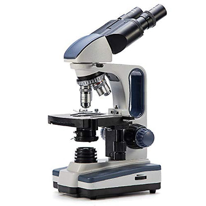 SWIFT SW350B 40X-2500X Magnification, Siedentopf Binocular Head, Research-Grade Compound Lab Microscope with Wide-Field 10X and 25X Eyepieces, Mechanical Stage, Abbe Condenser - style: SW350B