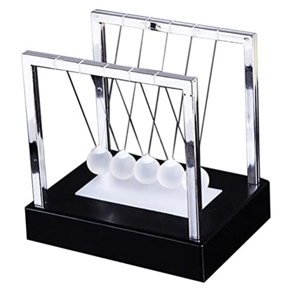 Newtons Pendulum, Newtons Balance Swing Ball, LED Light Up Newtons Pendulum Balls, Desk Office and Home Science Education Decoration (A)