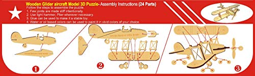 StonKraft 3D DIY MDF Puzzle - Glider Aeroplane Retro Plane Model | Wooden Puzzle, DIY, Build Your own, Construction Toy, Modeling Kit