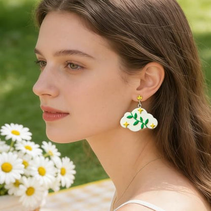 17Pcs Leaves Polymer Clay Cutters Boho Embossing Clay Earrings Cutters Polymer Jewelry Cutter for Earrings Making Party Festival DIY Supplies - color: Plant