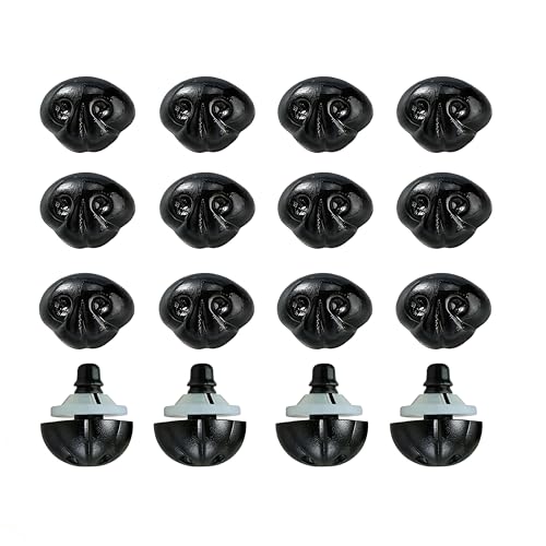 BESTCYC 100Pcs Safety Noses Dog Nose and Washers for Crochet Amigurumi - size: 15*20mm
