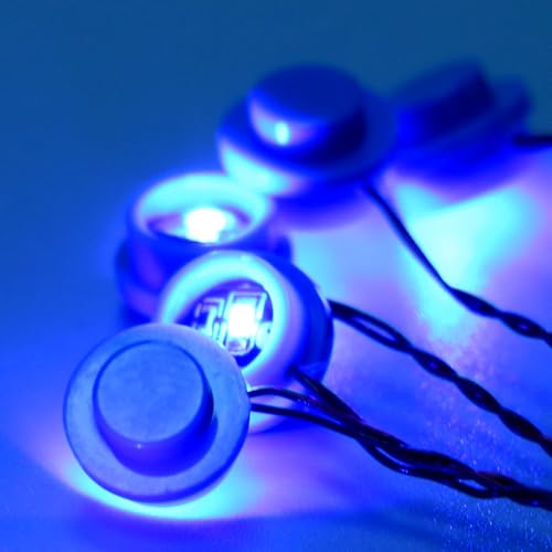 14PCS Building LED Lights 1X1 Circular Dot Compatible with LEGO(Blue) - color: Blue