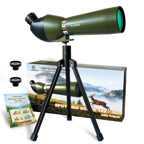 Kids Spotting Scope for Bird Watching, 18X & 36X Beginner Scope for Nature Exploration, STEM Outdoor Gift for Boys & Girls Ages 6-12, Tabletop Tripod, Educational Birthday