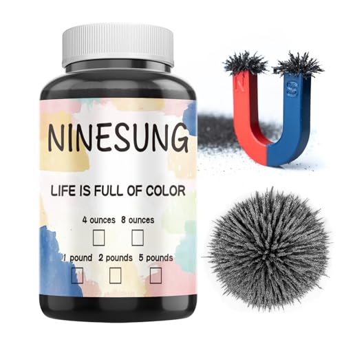 Iron Powder, Iron Filings, Iron Powder Filings Magnetic Power for Magnet Education and School Experiments Learning, 8 Ounce Iron Oxide Powder Shavings for Science - size: 8 Ounces