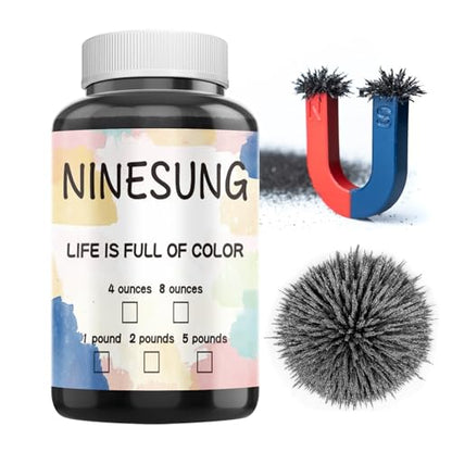 Iron Powder, Iron Filings, Iron Powder Filings Magnetic Power for Magnet Education and School Experiments Learning, 8 Ounce Iron Oxide Powder Shavings for Science - size: 8 Ounces