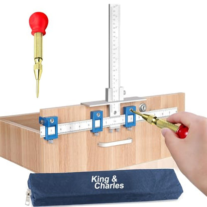 King&Charles Metal Cabinet Hardware Jig & Auto Center Punch Set - style: PRO-Metal