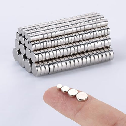 RHINOCATS 400Pcs Small Magnets, 4 Different Sizes Tiny Mini Magents, Multi-Use for Fridge, DIY, Office, Hobbies, Crafts and Science - size: mixed 400Packs