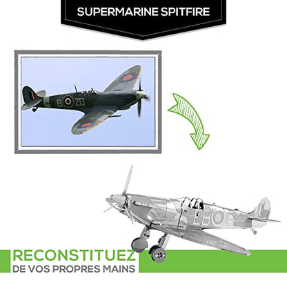 Metal Earth Supermarine Spitfire 3D Metal Model Kit Fascinations - style: Spitfire Model