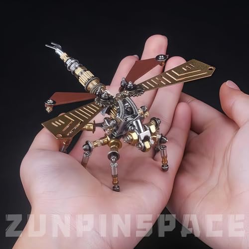 Adult 3D Metal Puzzle, Punk Insect Model Set, 3D Mechanical Insect Building Block Puzzle, Fun DIY Assembly, high-end Men's Gift. (Metal Dragonfly) - color: Metal Dragonfly