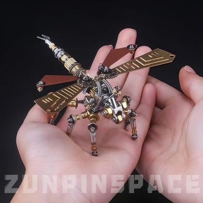 Adult 3D Metal Puzzle, Punk Insect Model Set, 3D Mechanical Insect Building Block Puzzle, Fun DIY Assembly, high-end Men's Gift. (Metal Dragonfly) - color: Metal Dragonfly