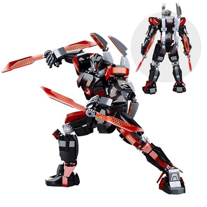 HIGH GODO Wanderer Mech Building Blocks Set for Adults，Dark Robot Model Building Kit with 2 Multiple Weapons, 585 Pieces Creative Collectible Gift for Teens 14+ - style: Wanderer Mech