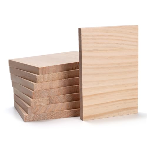 Wooden Blocks Wood Blocks for Crafts, 8 PCS 4″X6″X1/2″ Blank Wood Planks - size: 4″x6″x1/2″ - 8PCS