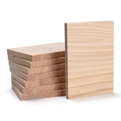 Wooden Blocks Wood Blocks for Crafts, 8 PCS 4″X6″X1/2″ Blank Wood Planks - size: 4″x6″x1/2″ - 8PCS