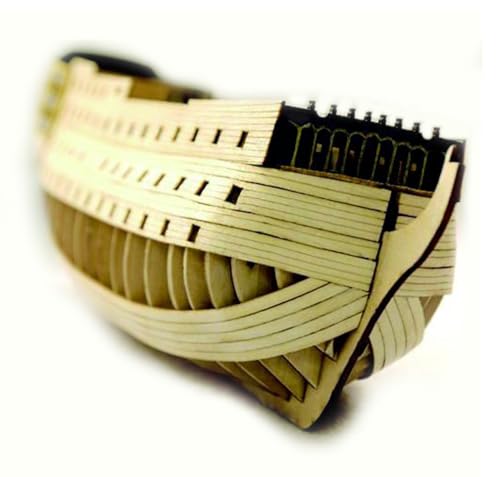 Avtytsda 1/200 Scale DIY Hobby Wooden Ship Science Equipmen Assembly Model Boat Kits Sailing Boat Kit Ship Craft Laser-Cut Model Kits to Build - size: 1/200