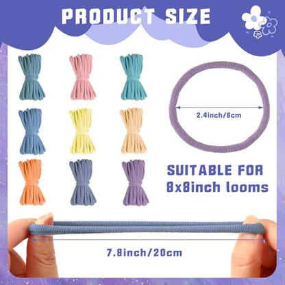 FEBSNOW Weaving Loom Refill Loops 180 Pcs Rainbow Potholder Bands - color: Rainbow