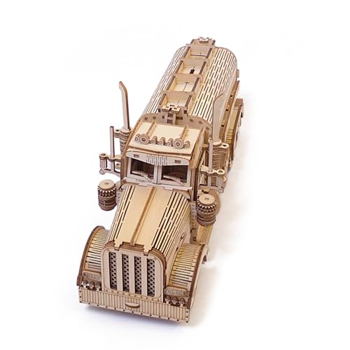 Fuel Tank Truck 3D Wooden Puzzle for Adults - color: Fuel Truck Car