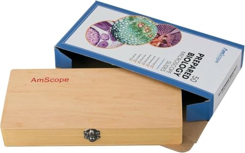 AmScope PS50 Prepared Microscope Slide Set, 50 Slides - style: PS50