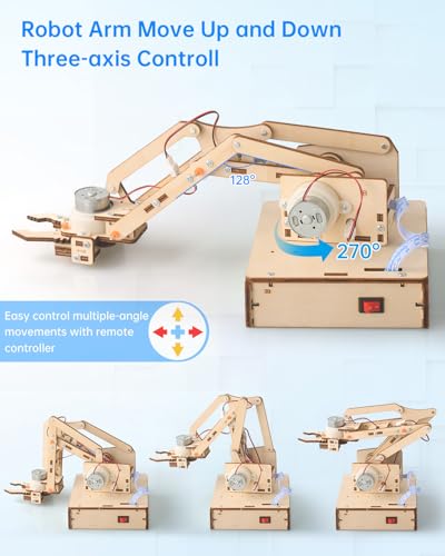 Robot Arm Kits, Robotics for Kids Ages 8-12 14-16 STEM Toys, DIY Science Experiment Engineering Building Circuits Projects, Birthday Gifts for 9 10 11 13 14 15 16+ Year Old Boys Girls Teens Adults