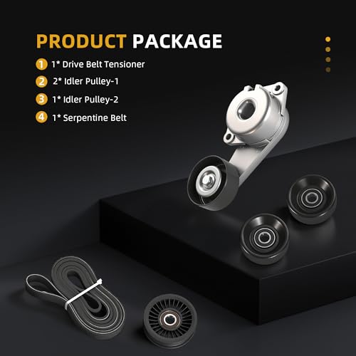 Belt Tensioner Serpentine Belt Idler Pulley Kit #38274 305263 - size: for F150/F250/F350/Expedition 2007-2008