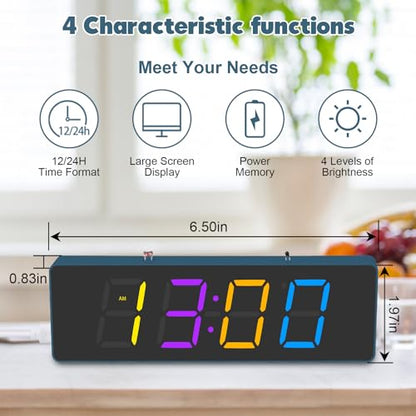 DIY Digital Alarm Clock Soldering Project Kit with RGB Display