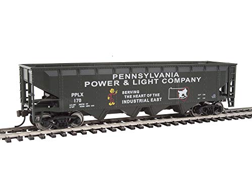 Walthers Trainline Offset Quad Hopper-Ready to Run-Pennsylvania Power & Light PPLX #170 931-1659 HO Scale Model Railroad - Freight Model - style: Pennsylvania Power & Light PPLX #170