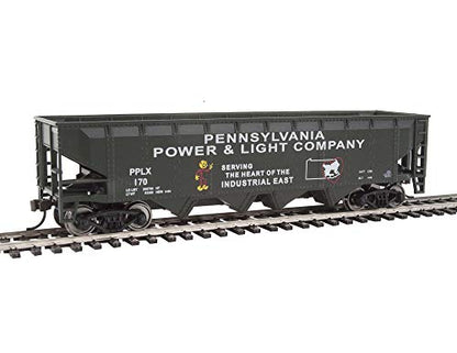 Walthers Trainline Offset Quad Hopper-Ready to Run-Pennsylvania Power & Light PPLX #170 931-1659 HO Scale Model Railroad - Freight Model - style: Pennsylvania Power & Light PPLX #170