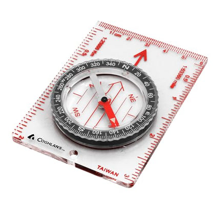 Coghlan's Compass – for Hiking, Camping, Survival & Orienteering – Map, Deluxe Map, Lensatic, Liquid-Filled, Pocket, Wrist, Trail, Carabiner, Pin-On & LED Navigation Tools - size: One Size