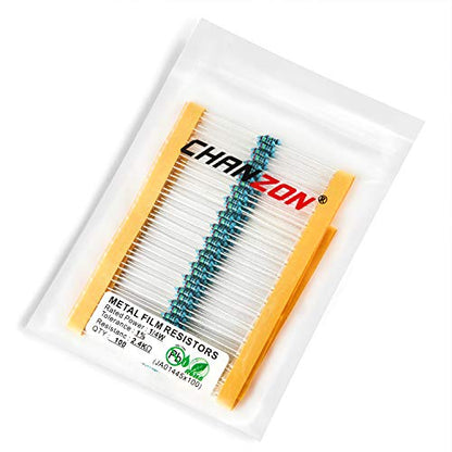 Chanzon 100pcs 1/4W (0.25W) 2.4K Ω ohm Metal Film Fixed Resistor - size: [1-4ZC07] 2.4K ohm