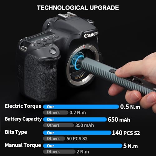 STREBITO Electric Screwdriver, 155 in 1 Precision Electric Screwdriver Set - color: Black