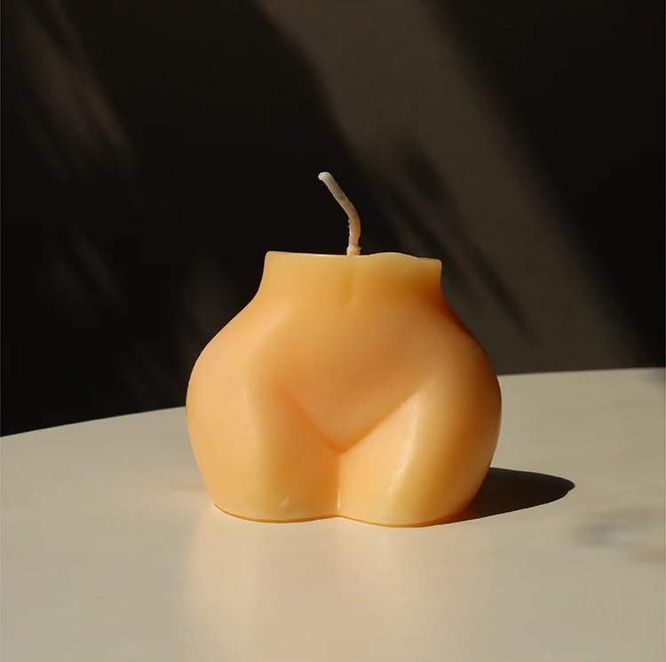 Candle Molds - Silicone Mold for Candles Making, DIY 3D Moulds for Soy Wax, Beeswax, Scented Candle, Valentine's Day Gifts (Butt) - color: Butt