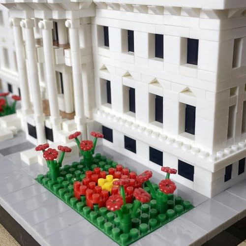 White House Micro Brick Building Set (2300 Pieces) – Landmark Model Educational Toy Gift for Kids and Adults - color: White House