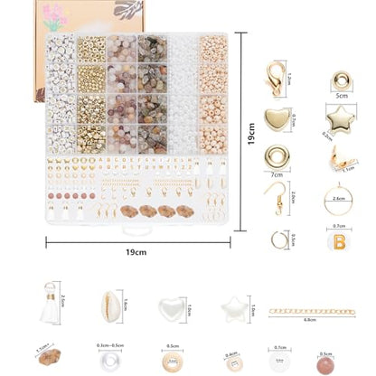 Xylise Jewelry Making Supplies Kit Natural Stone Beads for Irregular Natural Stone with for DIY Craft Bracelet Necklace Earrings for Adults(Light Purple) - color: Light purple