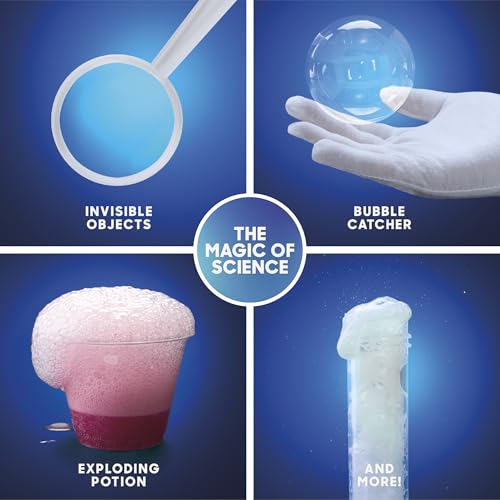 Discovery™ Magic Science Lab – 72 STEM Experiments for Kids| Reactions, Illusions, Crystals, Slime & Light Tricks| DIY Chemistry Project Kit| Educational Learning Toy| Physics Activity Set Ages 8+