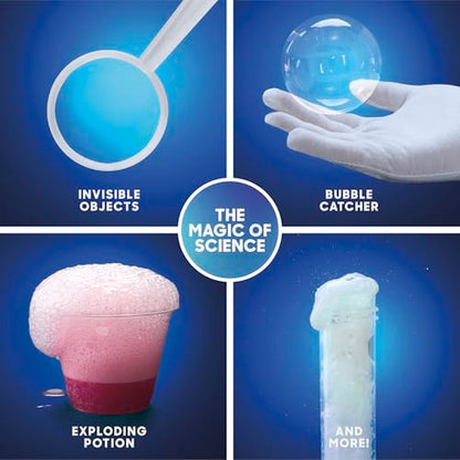 Discovery™ Magic Science Lab – 72 STEM Experiments for Kids| Reactions, Illusions, Crystals, Slime & Light Tricks| DIY Chemistry Project Kit| Educational Learning Toy| Physics Activity Set Ages 8+