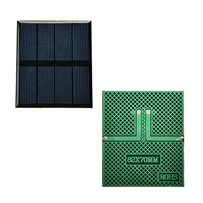 Fielect 5pcs 2V 0.6W Solar Panel Polysilicon Mini Solar Cells DIY Electric Toy Materials for Battery Power LED 82x70mm - size: 2V 0.6W
